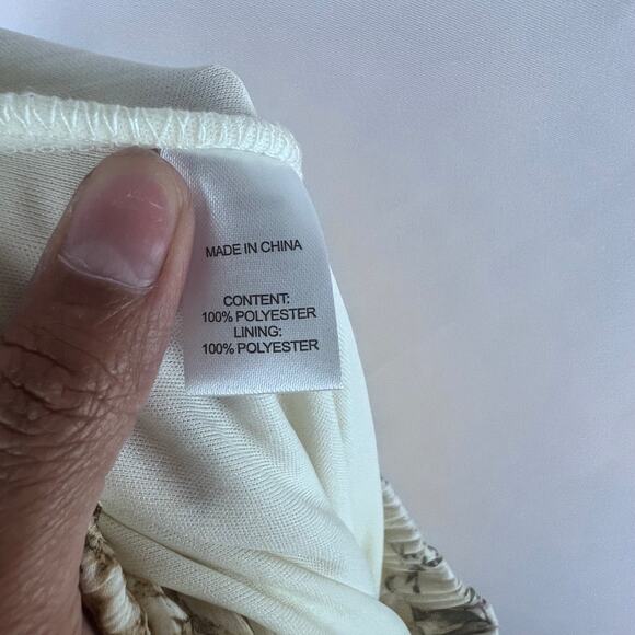 Drew Anthro S Joslyn Neutral Cream Floral Chiffon Long Midi Maxi Length Skirt - Picture 4 of 6